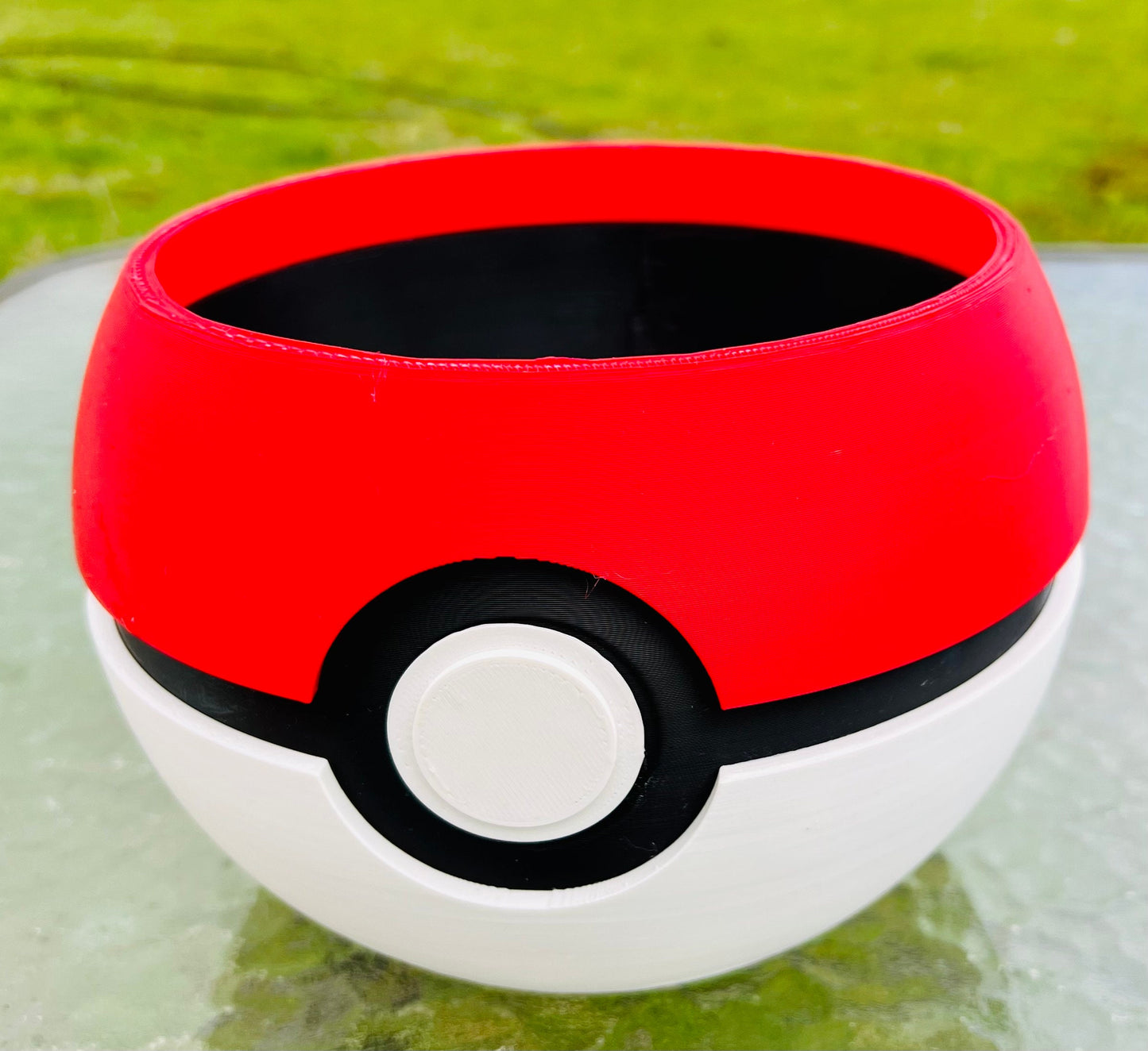 Pokeball Styled Planter | 4 - 6 - 8 - 10 inches | Succulents Houseplants Outdoor Flowers | 3D Printed | Supports Small Farms