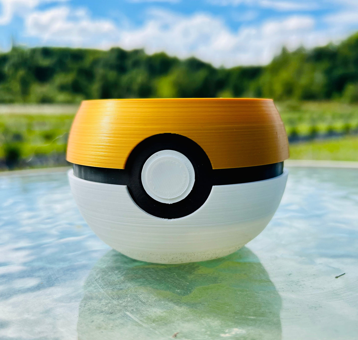 Pokeball Styled Planter | 4 - 6 - 8 - 10 inches | Succulents Houseplants Outdoor Flowers | 3D Printed | Supports Small Farms