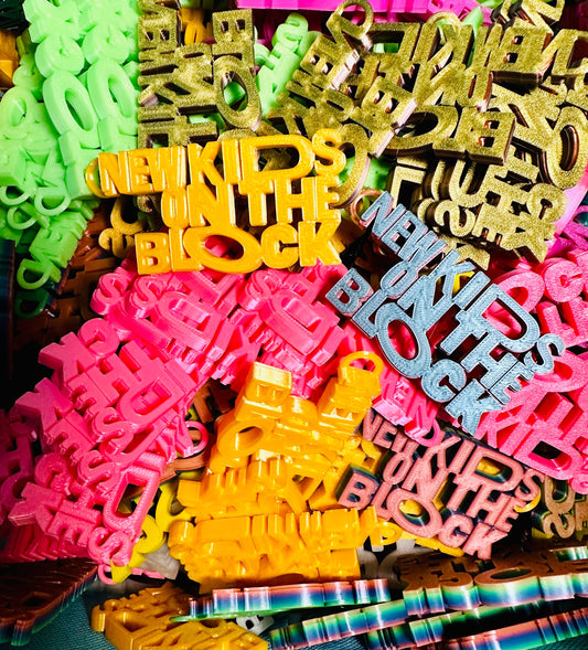 New Kids on the Block -NKOTB- Charm -Necklace, Purse, Bag- 3D Printed - Various Colors - Blockhead Gift - Cruise and Tour Idea - Vegas Baby