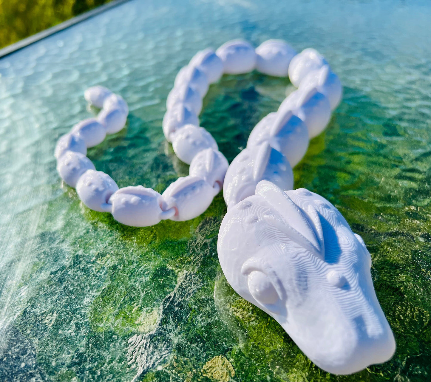 Fun Flexible Snake | 30 inch | 3D Printed | Fidget Sensory Toy | Articulated Desktop Display | Many Colors Available | Authorized Seller