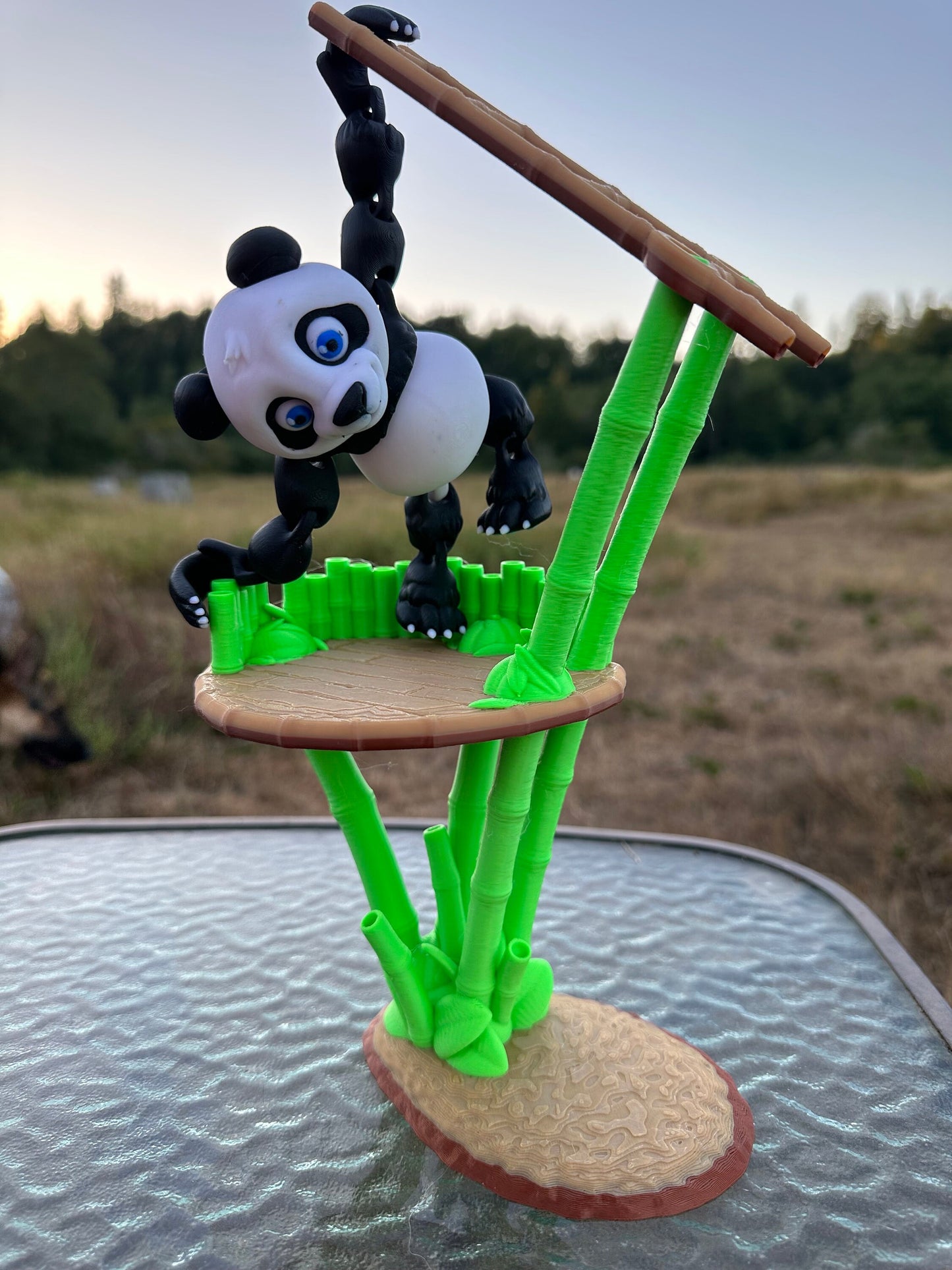 Flexi Factory Panda with Bamboo Stand Cute Articulated 3D Printed Fidget Desktop Toy Authorized Seller