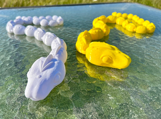 Fun Flexible Snake | 30 inch | 3D Printed | Fidget Sensory Toy | Articulated Desktop Display | Many Colors Available | Authorized Seller