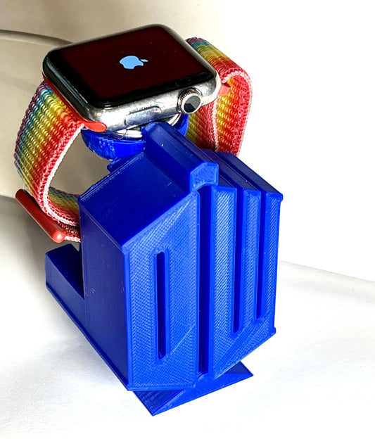 Doctor Who Logo Tardis Novelty Apple Watch Charging Stand 3D Printed