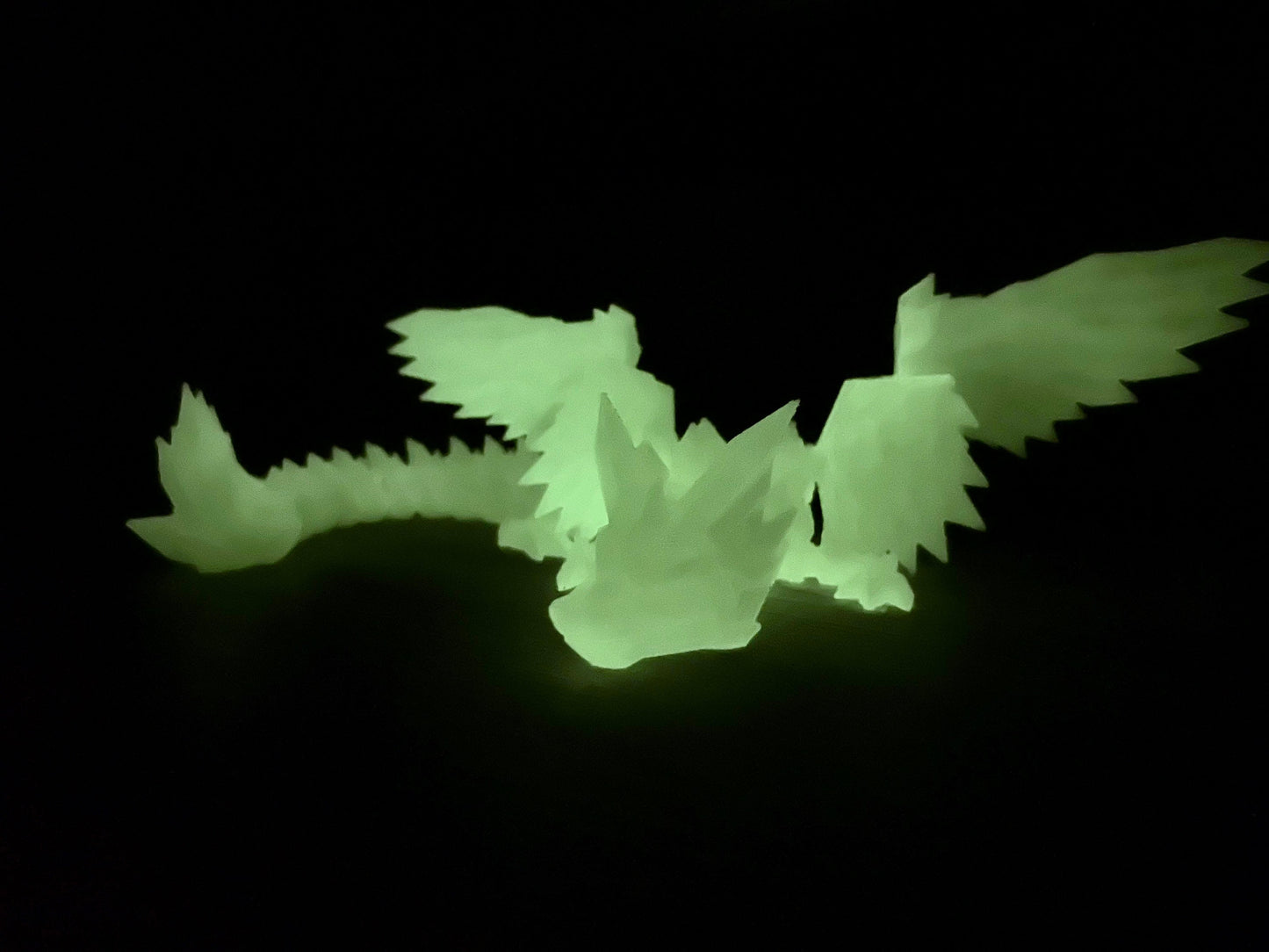 Winged Crystal Dragon 24 inch | 3D Printed | Articulated Fidget Toy | Desktop Display | Many Colors Available | Great Gift Idea