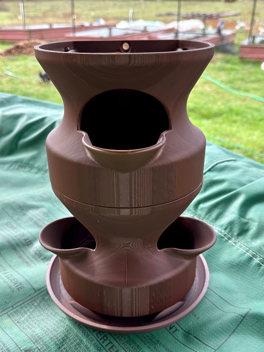 Stacking Self Watering Planter Tower Herbs Strawberries Veggies | Various Colors | Farm Tested | Two Sizes