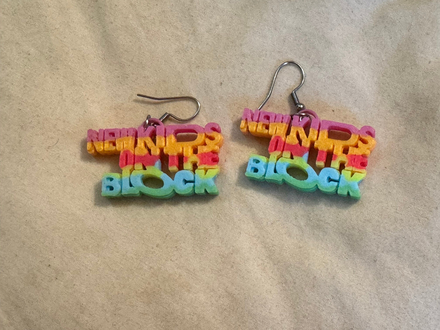 New Kids on the Block -NKOTB- Earrings - 3D Printed - Various Colors - Great Blockhead Gift - 1 Pair - Cruise and Tour Idea - Vegas Baby