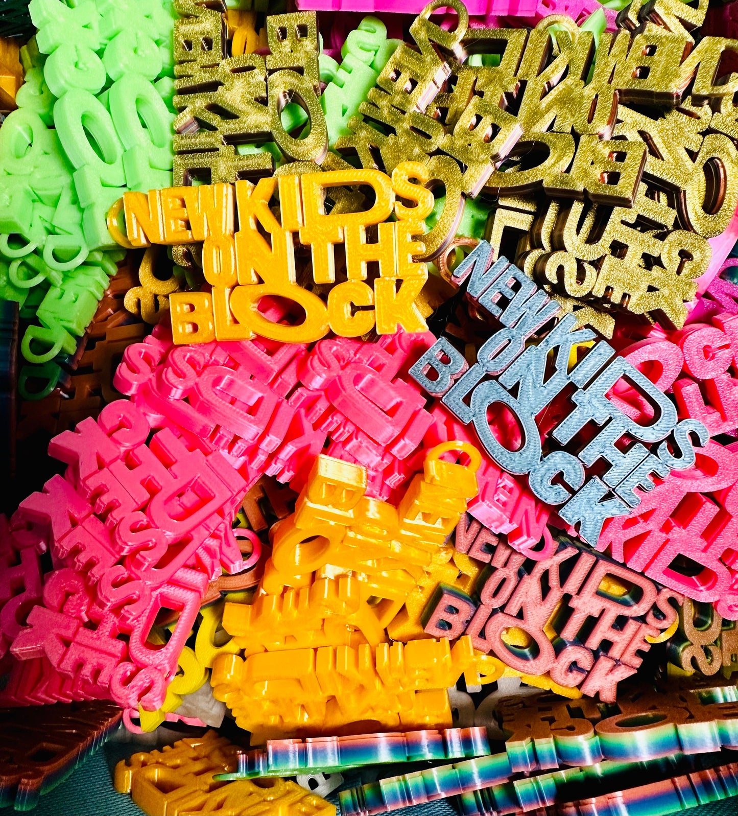 New Kids on the Block -NKOTB- Charm -Necklace, Purse, Bag- 3D Printed - Various Colors - Blockhead Gift - Cruise and Tour Idea - Vegas Baby