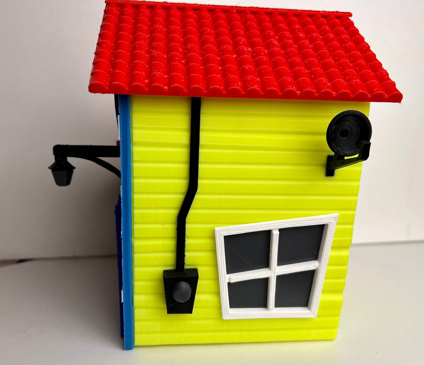 Cute Cartoon Birdhouse with mounting bracket - Indoor or Outdoor Use - 3d Printed - Easy to clean - One of a kind.