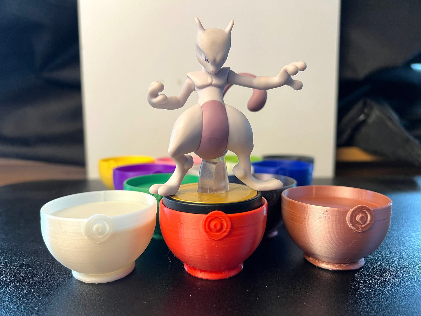 Pokeball Amiibo Stand 3D Printed Nintendo Cute Collection Display Various Colors