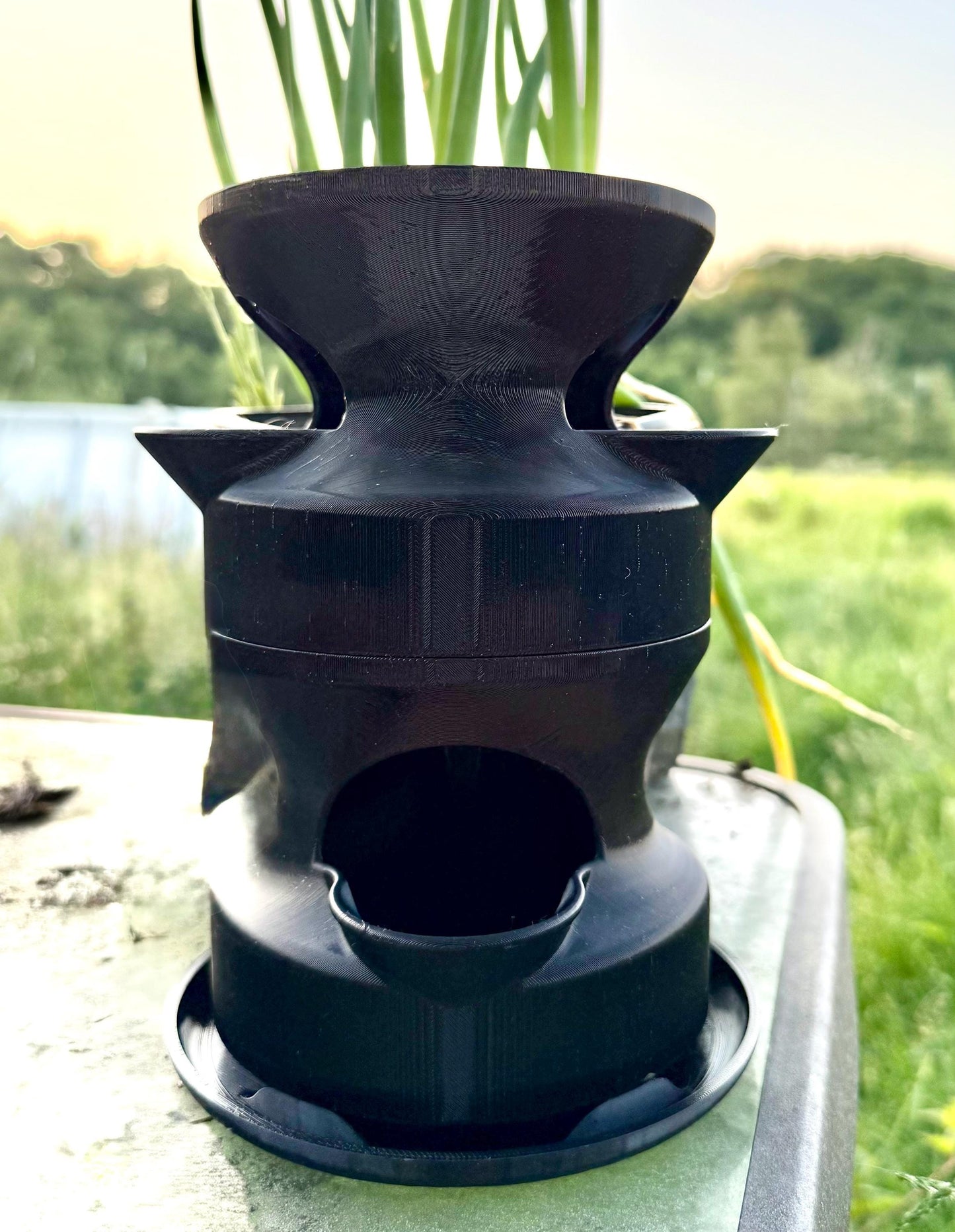 Stacking Self Watering Planter Tower Herbs Strawberries Veggies | Various Colors | Farm Tested | Two Sizes