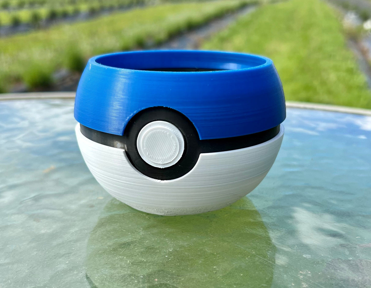 Pokeball Styled Planter  | 4 - 6 - 8 - 10  inches | Succulents Houseplants Outdoor Flowers | 3D Printed | Supports Small Farms