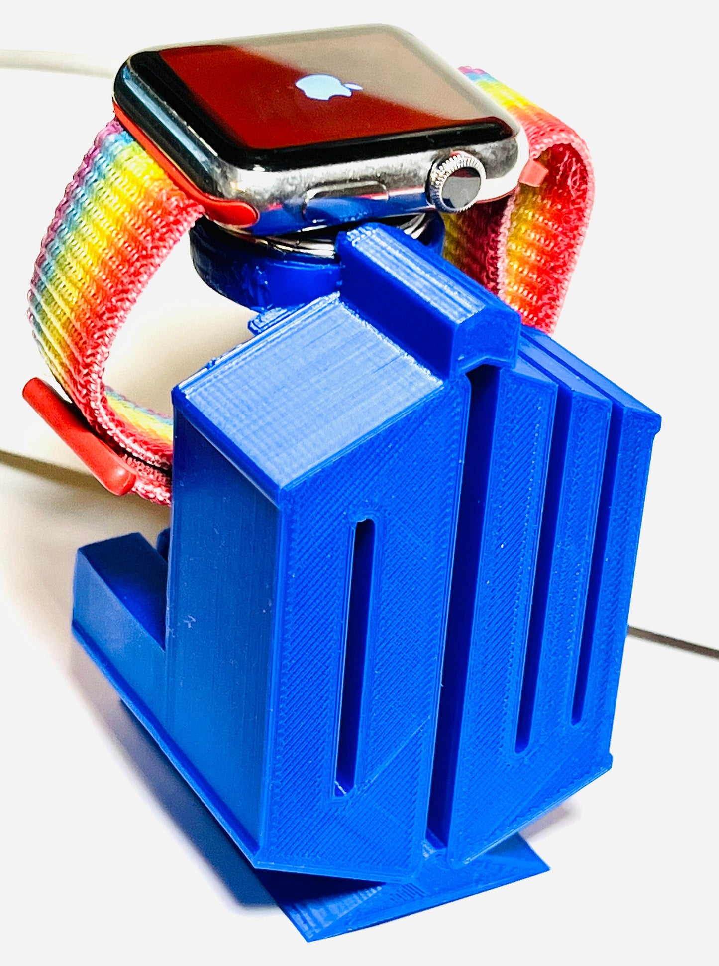 Doctor Who Logo Tardis Novelty Apple Watch Charging Stand 3D Printed