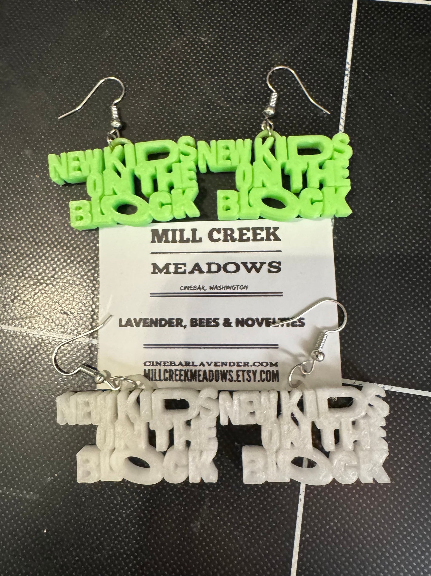 New Kids on the Block -NKOTB- Earrings - 3D Printed - Various Colors - Great Blockhead Gift - 1 Pair - Cruise and Tour Idea - Vegas Baby
