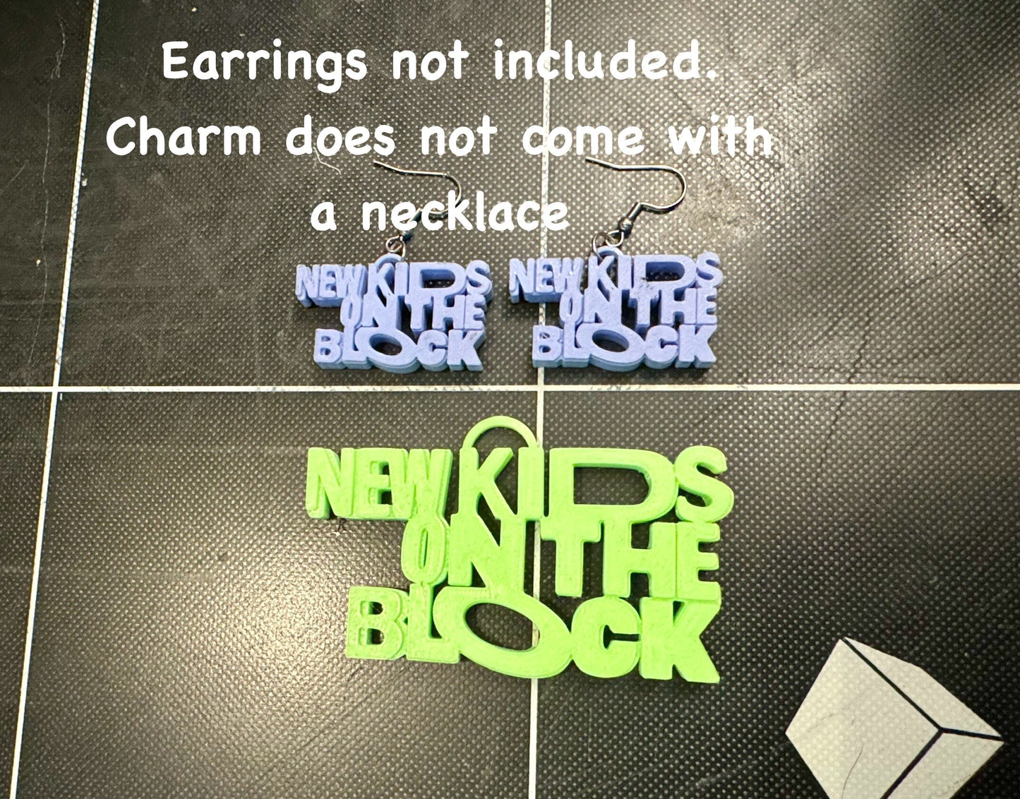 New Kids on the Block -NKOTB- Charm -Necklace, Purse, Bag- 3D Printed - Various Colors - Blockhead Gift - Cruise and Tour Idea - Vegas Baby