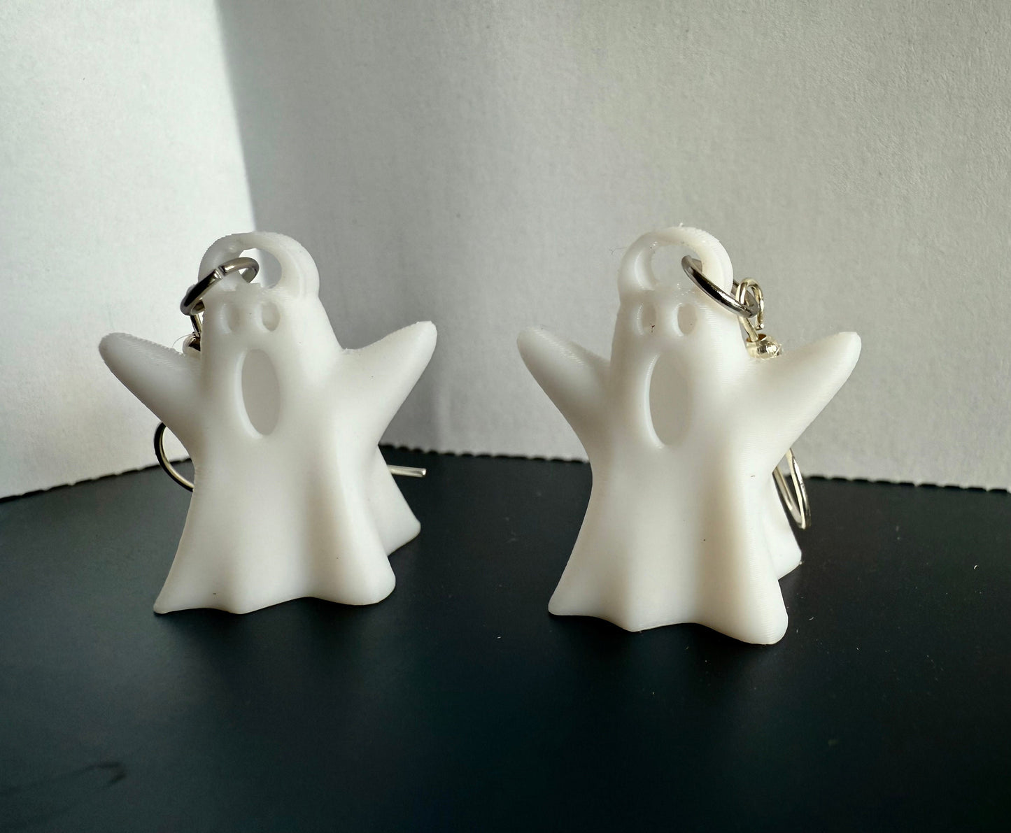 Spooky Ghost Earring Set - Cute Little Spirit Dangle Jewelry - 1 Pair - Halloween Party