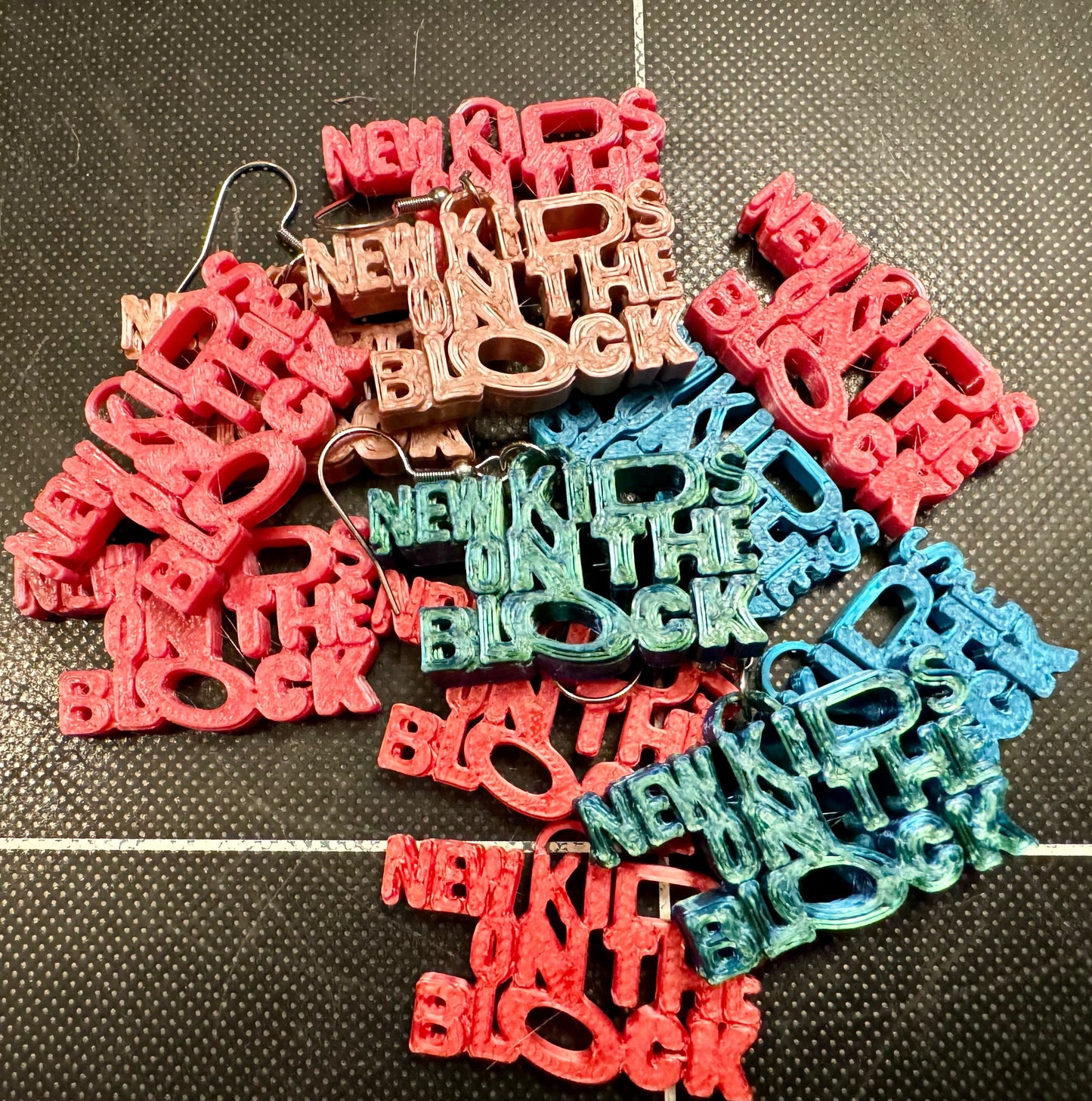 New Kids on the Block -NKOTB- Earrings - 3D Printed - Various Colors - Great Blockhead Gift - 1 Pair - Cruise and Tour Idea - Vegas Baby
