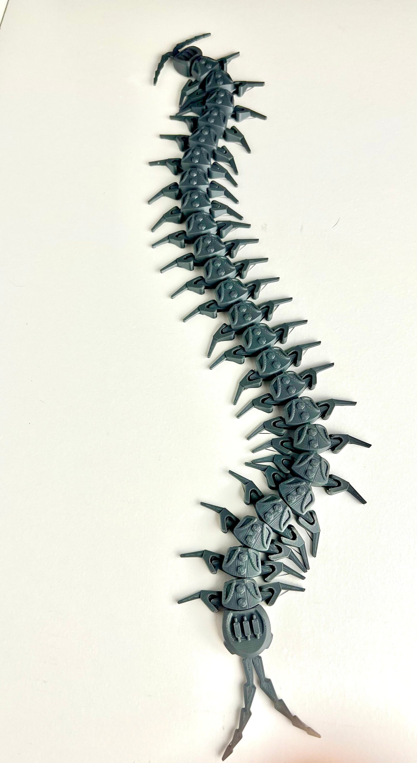 Articulated Robo Centipede Bug Toy 3D Printed Fun Fidget Toy Various Colors Made to Order Desktop Toy