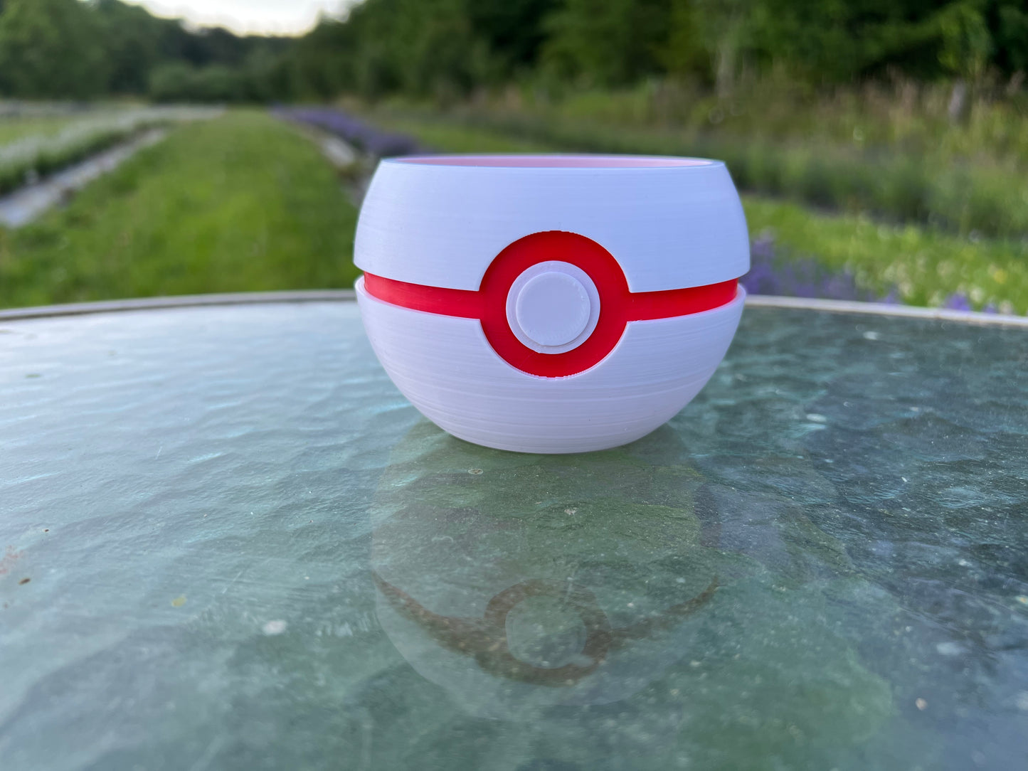 Cute Pokeball Planter with Taller Drip Tray | 4, 6, 8, 10 inches | Succulents Swampy Plants, Carnivorous plants | Indoor Outdoor Flowers | Farm Tested