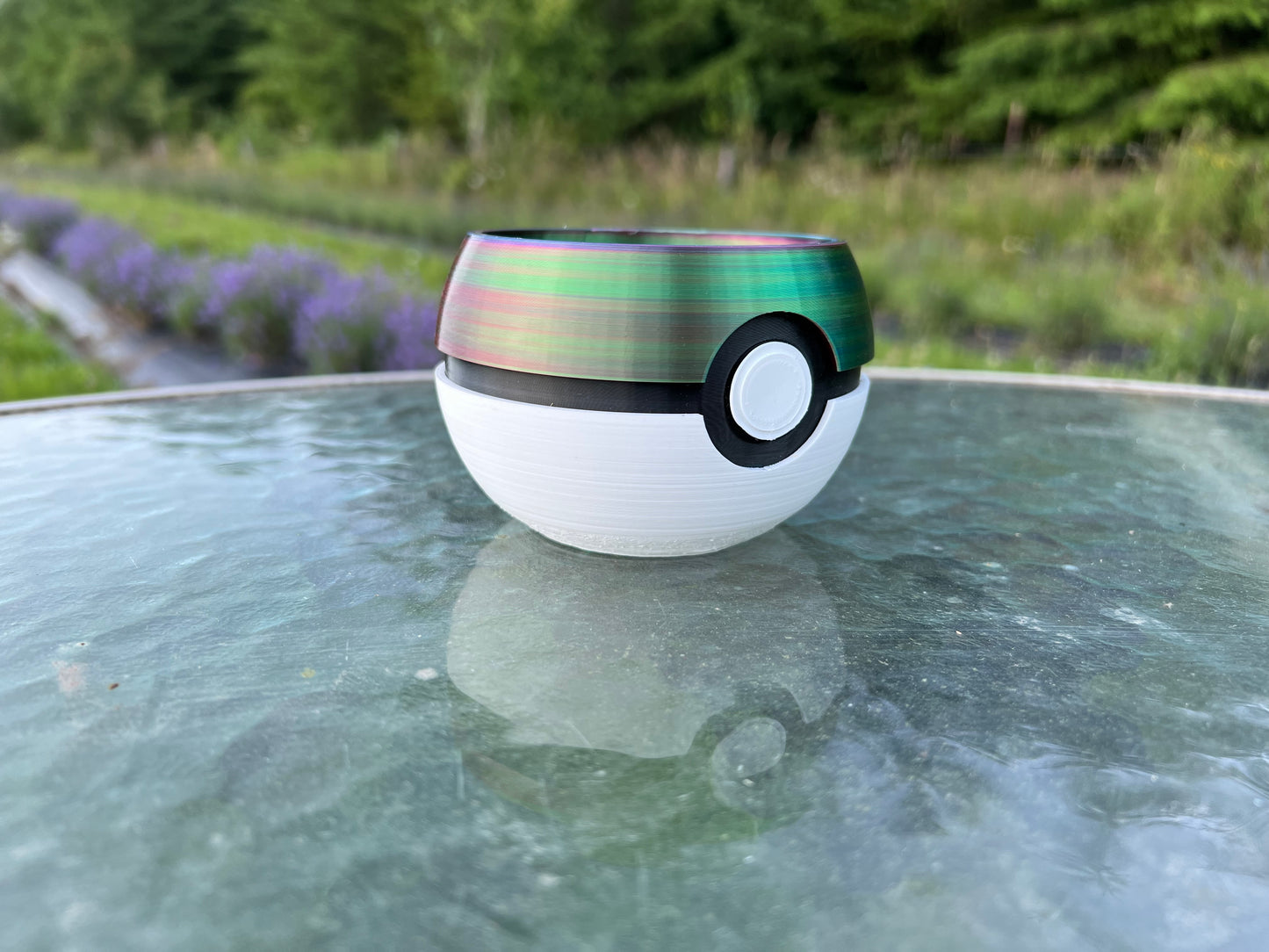 Cute Pokeball Planter with Taller Drip Tray | 4, 6, 8, 10 inches | Succulents Swampy Plants, Carnivorous plants | Indoor Outdoor Flowers | Farm Tested