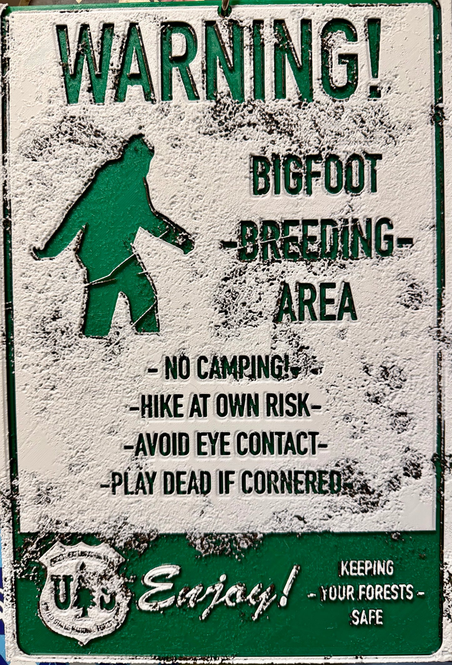 Novelty Bigfoot Breeding Area - Forest Service Home Decoration