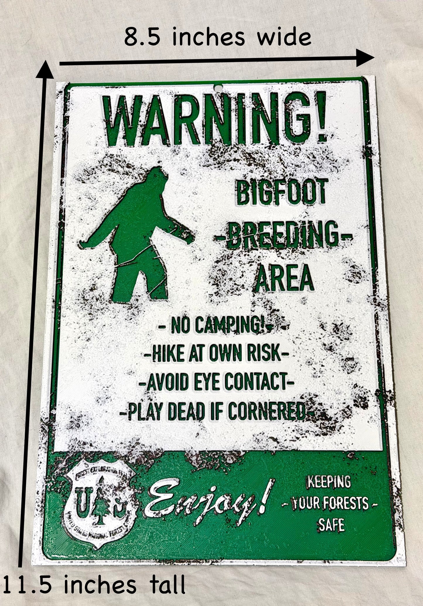 Novelty Bigfoot Breeding Area - Forest Service Home Decoration