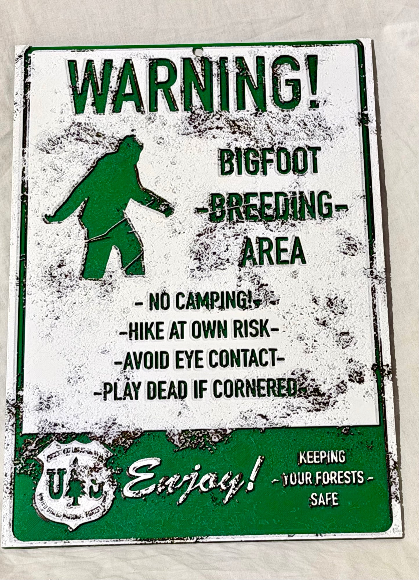 Novelty Bigfoot Breeding Area - Forest Service Home Decoration