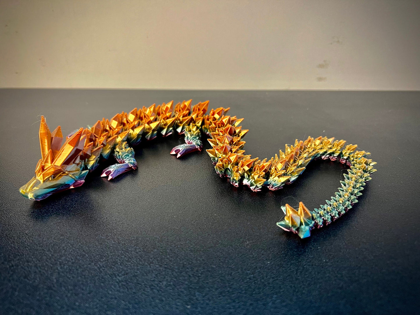 Articulated Crystal Dragon 24 inches 3D Printed, Fidget Sensory Toy, Display Item, Many Colors Available. TikTok sensation, Desktop Display