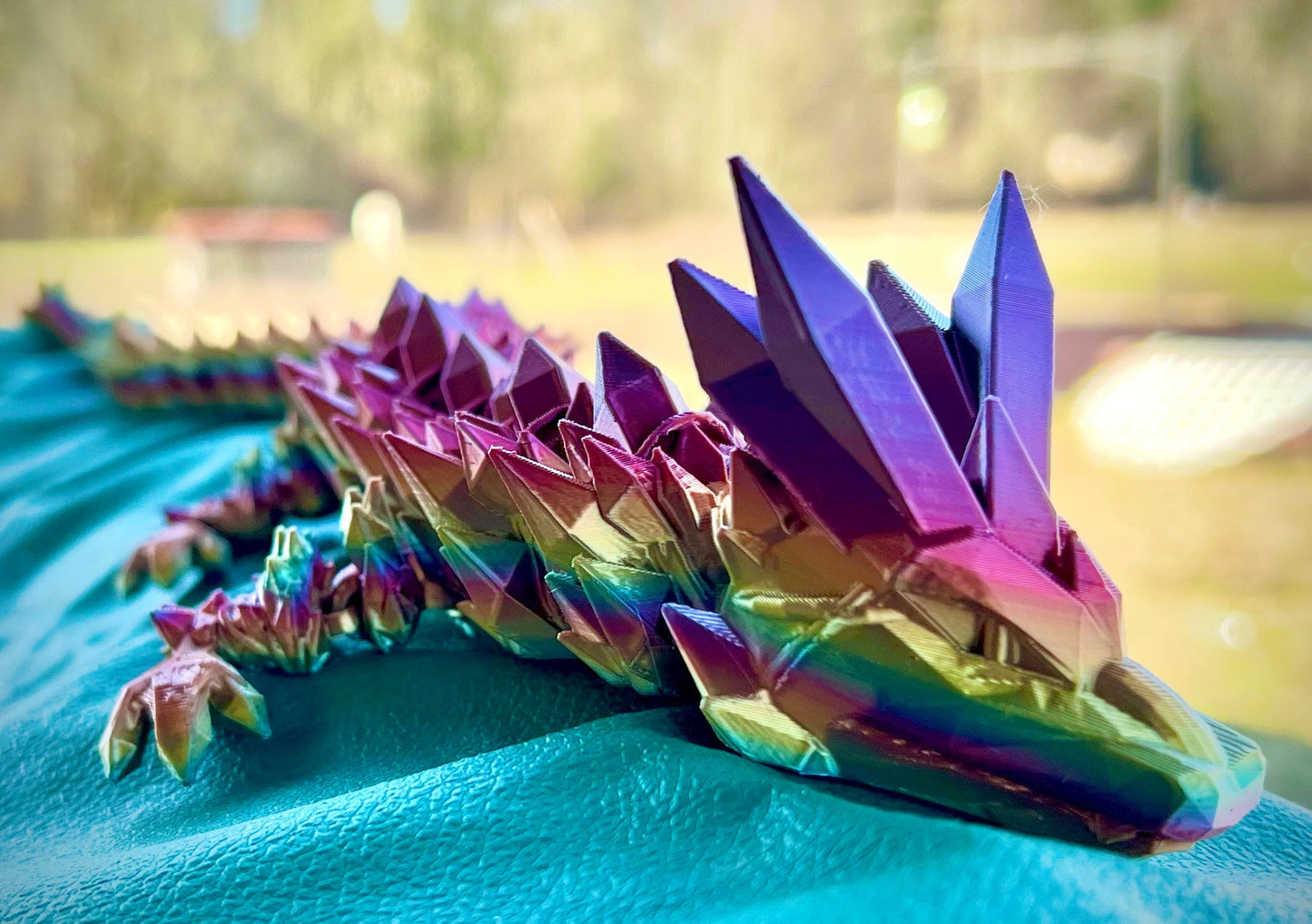 Articulated Crystal Dragon 24 inches 3D Printed, Fidget Sensory Toy, Display Item, Many Colors Available. TikTok sensation, Desktop Display