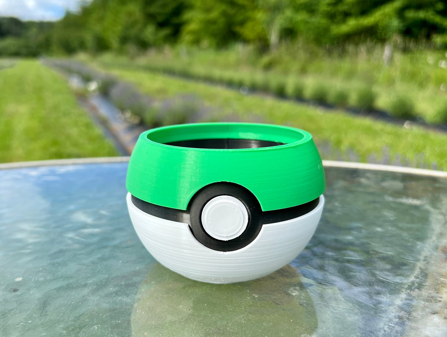 Pokeball Styled Planter  | 4 - 6 - 8 - 10  inches | Succulents Houseplants Outdoor Flowers | 3D Printed | Supports Small Farms