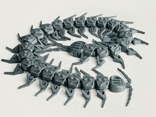 Articulated Robo Centipede Bug Toy 3D Printed Fun Fidget Toy Various Colors Made to Order Desktop Toy