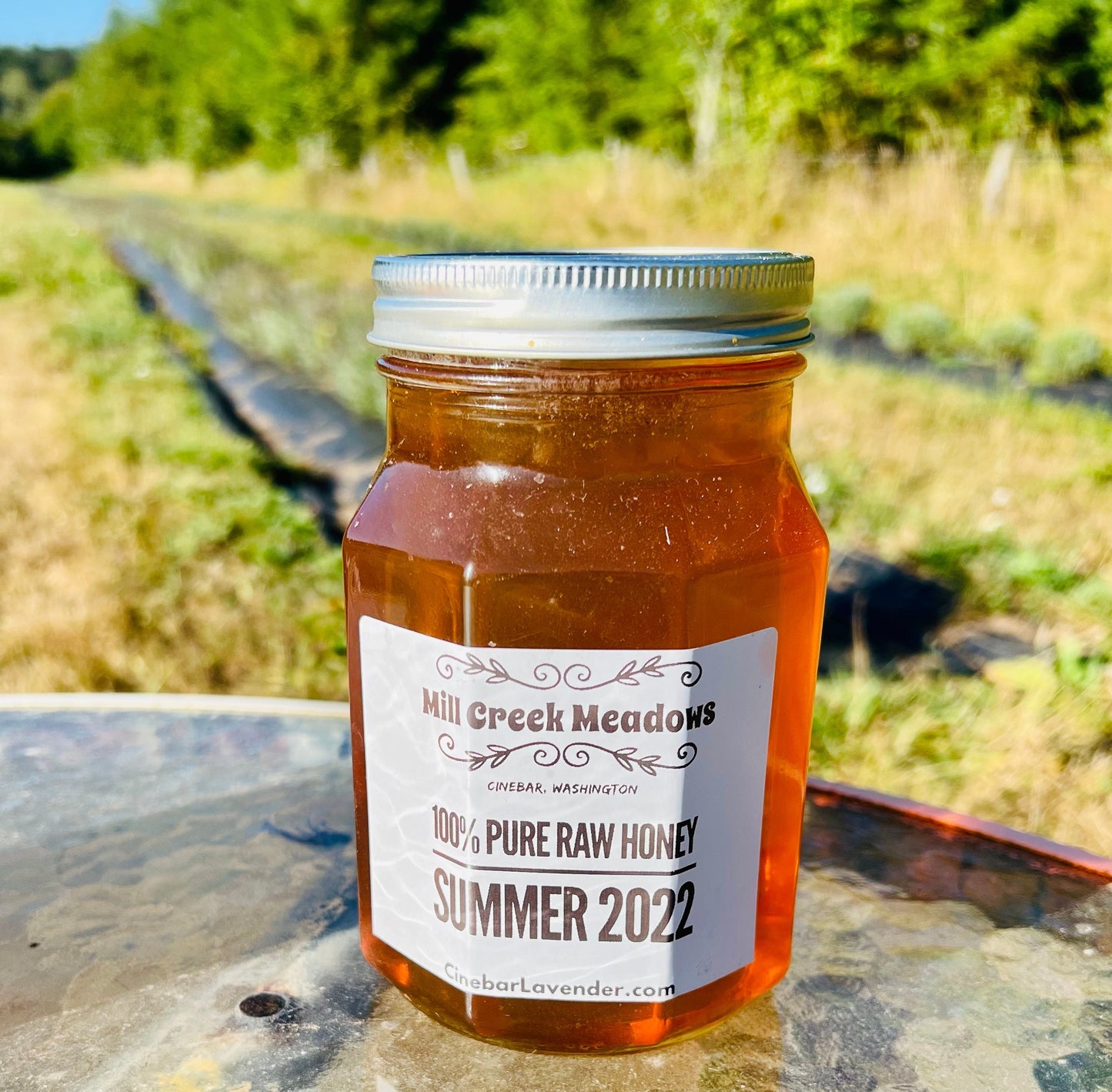 Washington Lavender Farm Fresh -100% Pure Raw Honey - Two Sizes - Local Bees, Local Honey